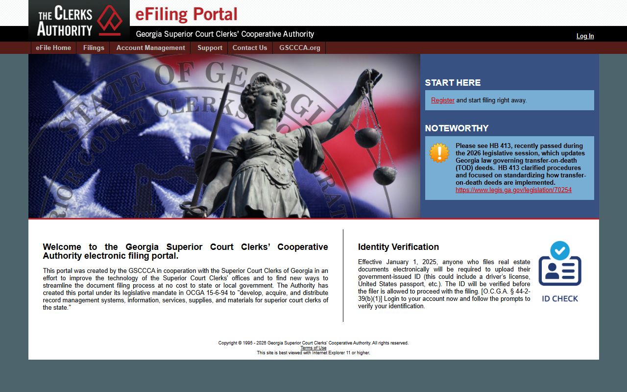 Union County Clerk of Superior Court eFiling records