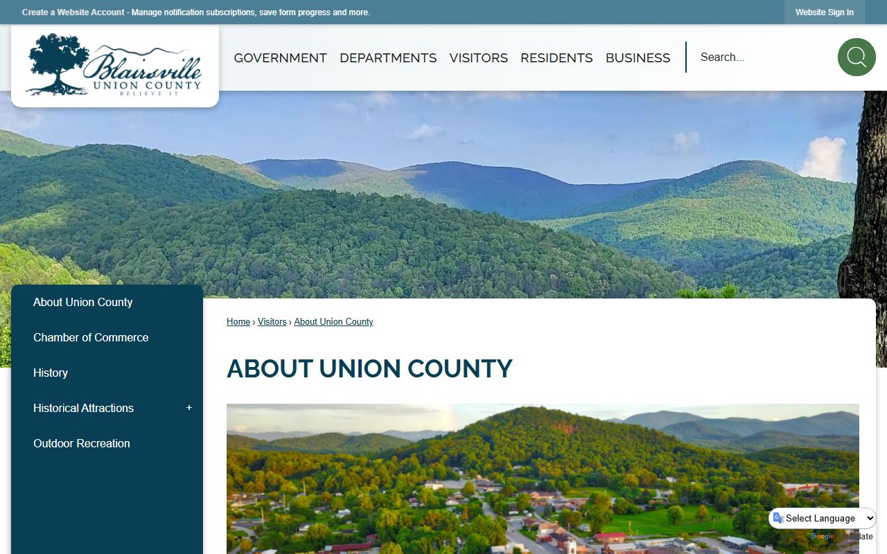 Union County court records local public access context