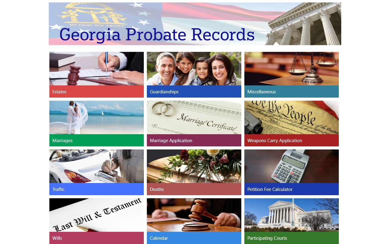 Union County court dockets Georgia Probate Records portal