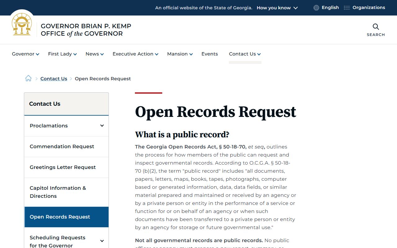 Union County court records Georgia open records overview