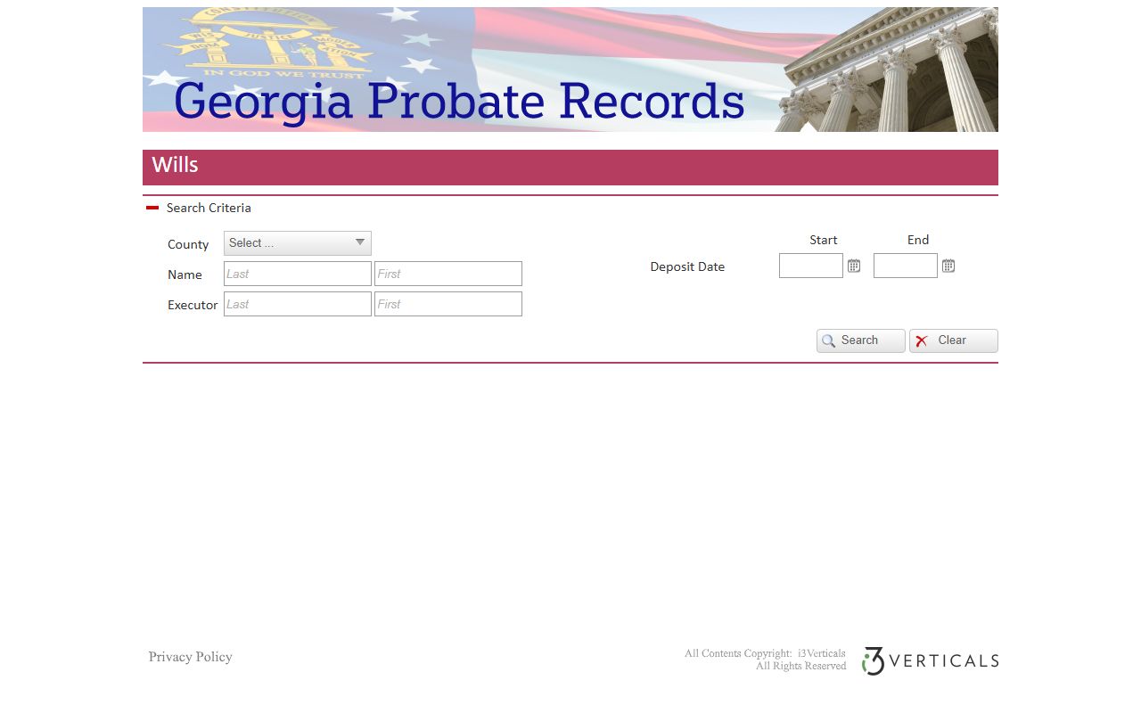 Union County probate records wills search module