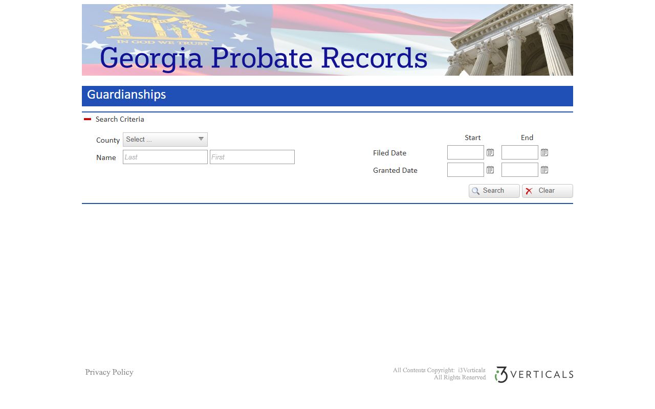 Union County probate records guardianship search module and restrictions